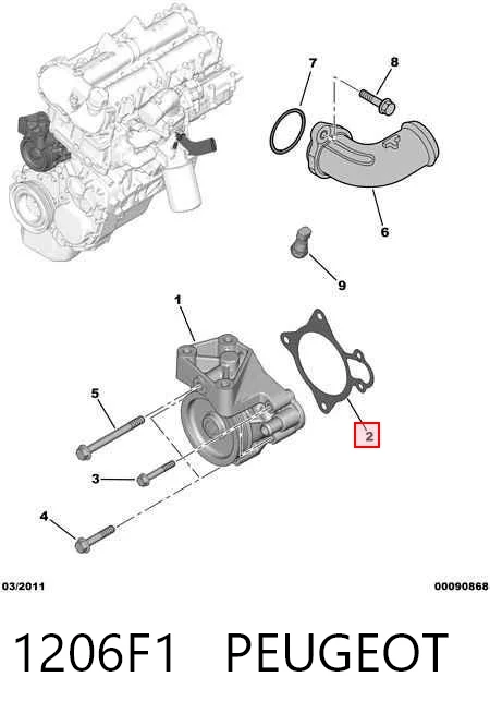 504080013 Fiat/Alfa/Lancia Vedante de bomba de água