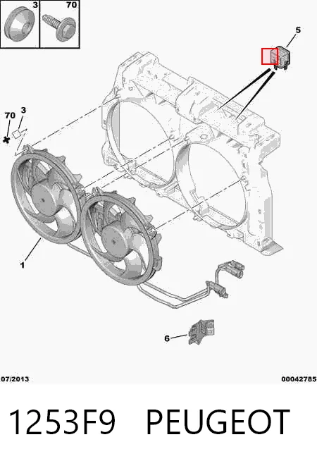  Ventilador elétrico de esfriamento montado (motor + roda de aletas) Citroen C8 monovolume (EA, EB) (2002 - 2008) 