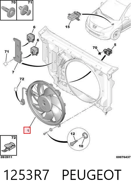  para Peugeot 206  (2E, K)