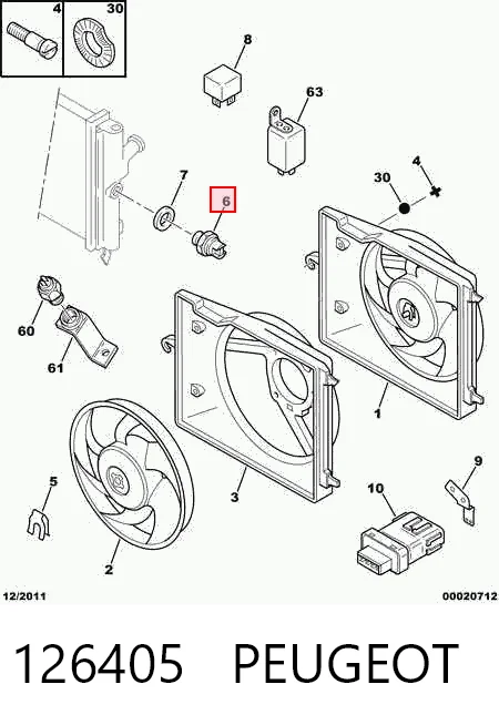 Sensor de temperatura do fluido de esfriamento (de ativação de ventilador do radiador) 21595R7400 Nissan/Infiniti