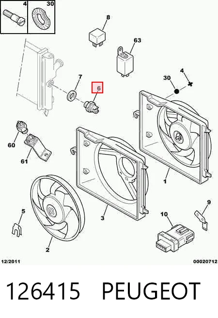 MT0557 Santech Sensor de temperatura do fluido de esfriamento (de ativação de ventilador do radiador)