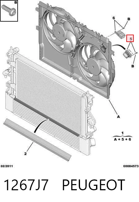 1267J7 Peugeot/Citroen Resistor (resistência) de ventilador de forno (de aquecedor de salão)