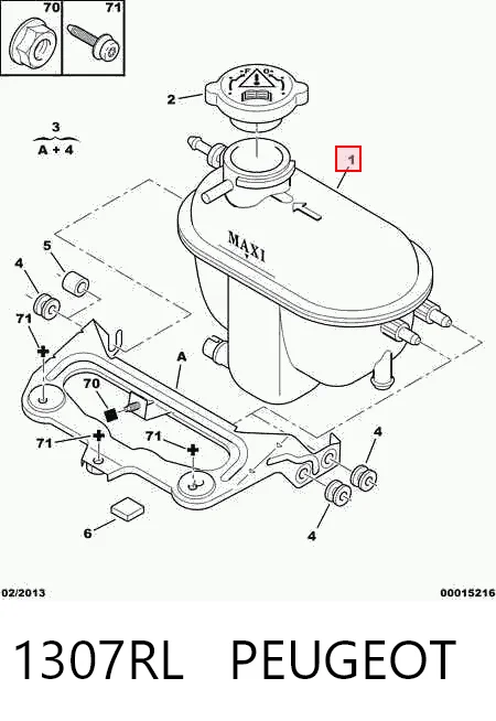 Compre Tanque de expansão do sistema de esfriamento Peugeot 306 