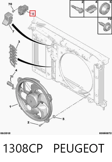 1308CP Peugeot/Citroen Resistor (resistência) de ventilador de forno (de aquecedor de salão)