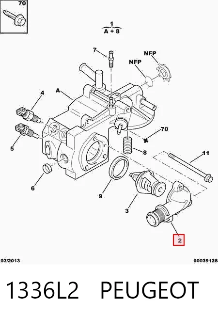 Caixa do termostato Citroen Saxo preço, a partir de 5,42 USD