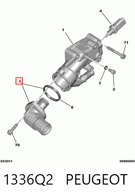 1336Q2 Peugeot/Citroen Termostato