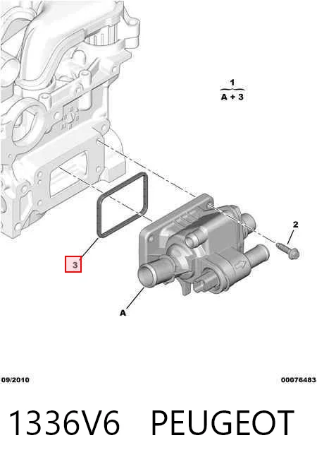  para Peugeot 206  (2E, K)