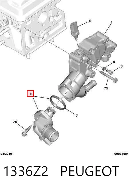 1336Z2 Peugeot/Citroen Termostato