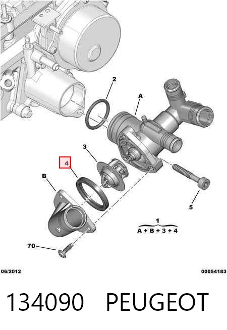 Vedante de termostato para Ford Transit V184/5