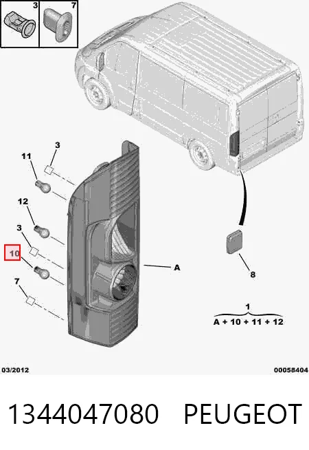 Lanterna traseira direita General Motors 1344047080