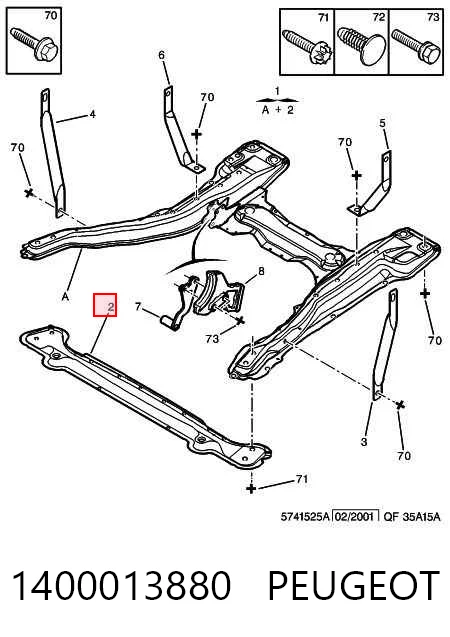  Viga de suspensão dianteira (plataforma veicular) Citroen Jumpy I сaixa (BS, BT, BY, BZ) (1995 - 2006) I