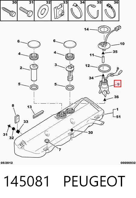Bomba de combustível elétrica submersível para Honda Accord CA4, CA5