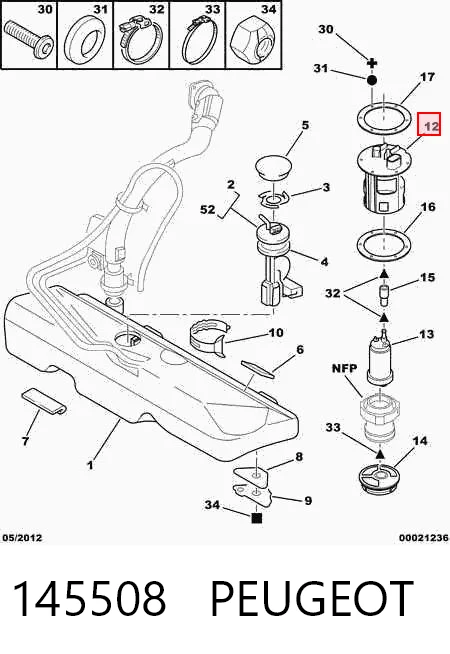 Compre Módulo de bomba de combustível com sensor do nível de combustível Citroen C15 