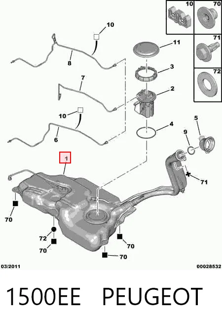 Tanque de combustível Citroen C3 I FC ao melhor preço