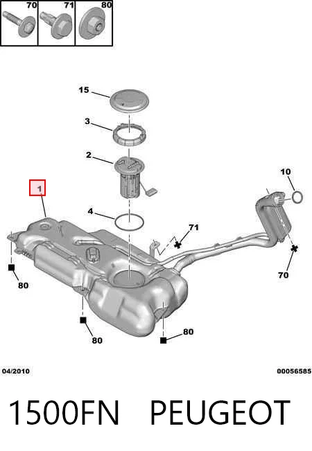 Tanque de combustível Peugeot 207 WA, WC ao melhor preço