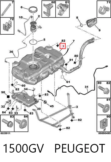 Tanque de combustível Citroen C8  EA, EB ao melhor preço