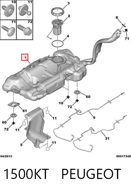 Tanque de combustível Peugeot 407  6D ao melhor preço