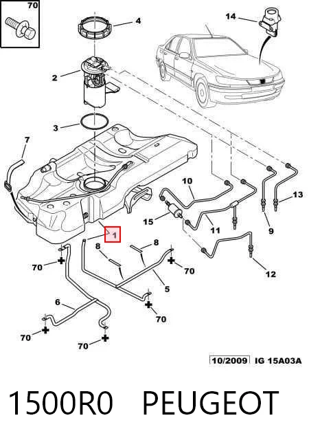 Tanque de combustível Peugeot 406  8B ao melhor preço
