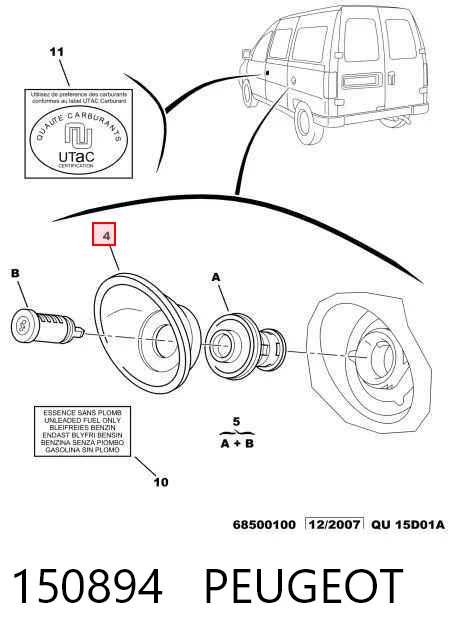 Alcapão do tanque de combustível Citroen Jumpy I BS, BT, BY, BZ ao melhor preço