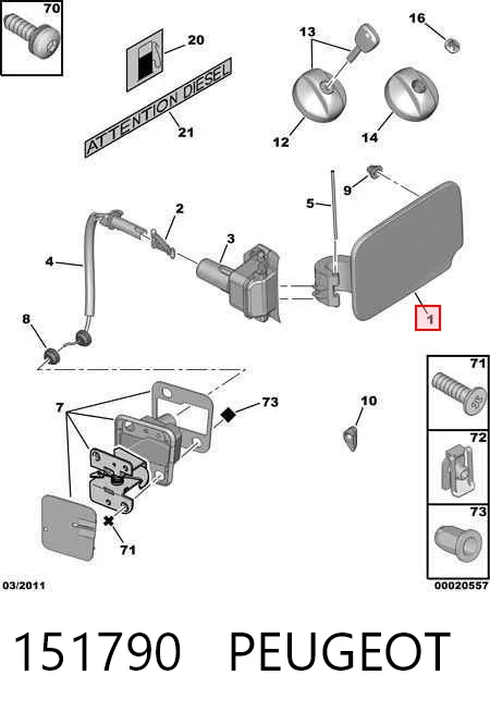 Alcapão do tanque de combustível Citroen C8  EA, EB ao melhor preço