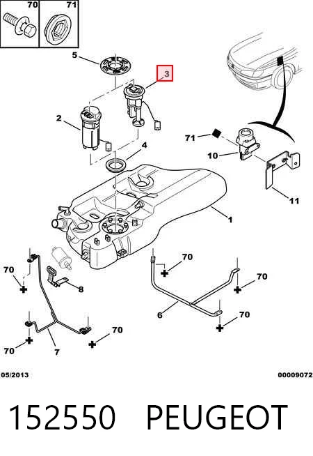 Sensor do nível de combustível no tanque Peugeot 406  8C ao melhor preço