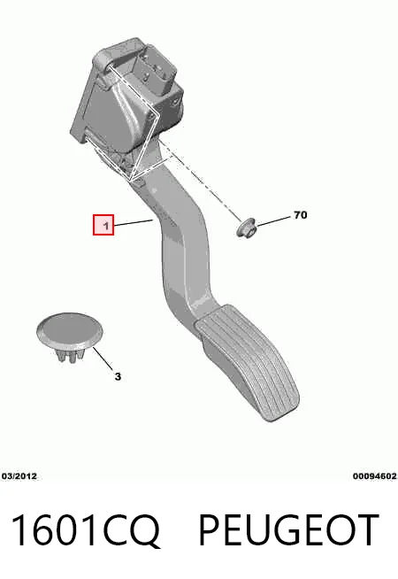 Pedal de gás (de acelerador) para Citroen C4 II B7