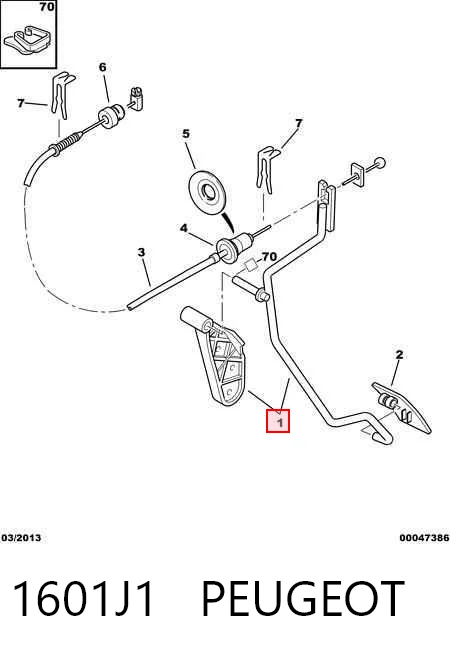 Pedal de gás (de acelerador) Peugeot 607  9D, 9U ao melhor preço