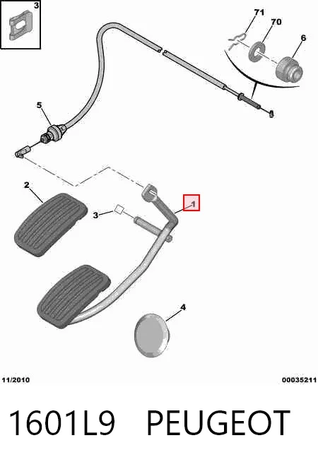 Pedal de gás (de acelerador) Citroen Jumpy I BS, BT, BY, BZ ao melhor preço