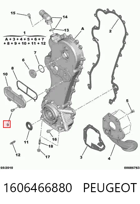 1606466880 Peugeot/Citroen Bomba de óleo