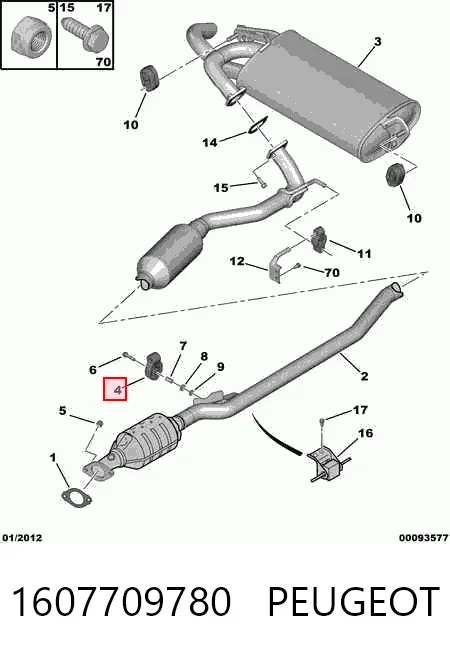 Compre 1577A305 Chrysler Coxim de fixação do silenciador