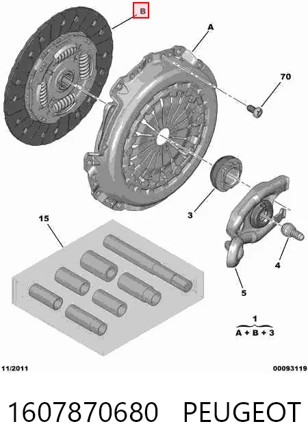 Kit de embraiagem (3 peças) Citroen C4 ao melhor preço