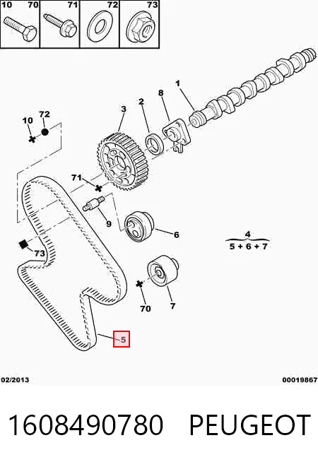 Correia do mecanismo de distribuição de gás Nissan/Infiniti 130286F900