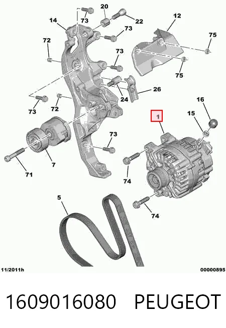 1609016080 Peugeot/Citroen Gerador