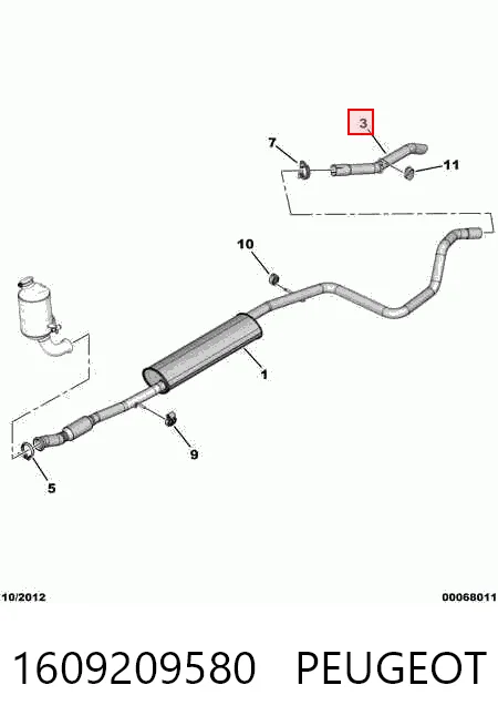 Silenciador, parte traseira para Fiat Fiorino  225