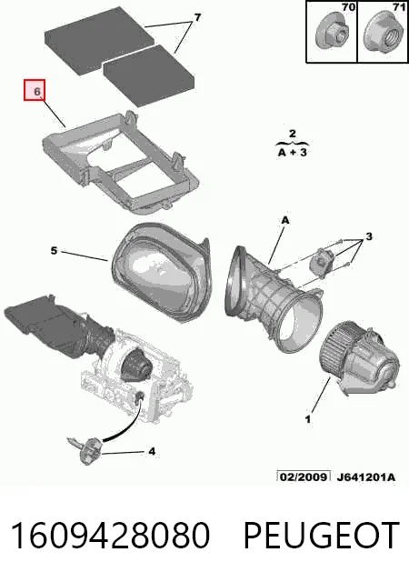 1609428080 Peugeot/Citroen Filtro de salão