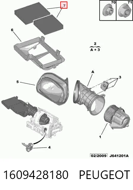1609428180 Peugeot/Citroen Filtro de salão