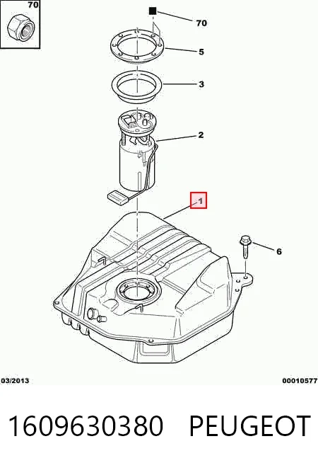 Tanque de combustível 134146908 Fiat/Alfa/Lancia