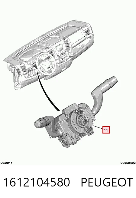 Compre Comutador instalado na coluna da direção, montado Citroen Jumper 