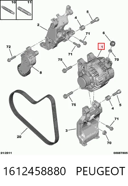 1612458880 Peugeot/Citroen Gerador