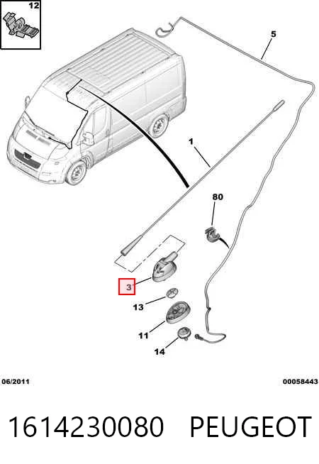 Antena Peugeot Boxer III 250