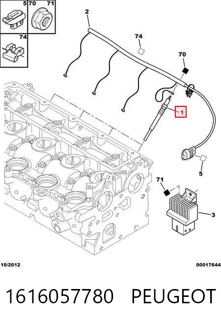 Vela de incandescência para Peugeot 307 3B