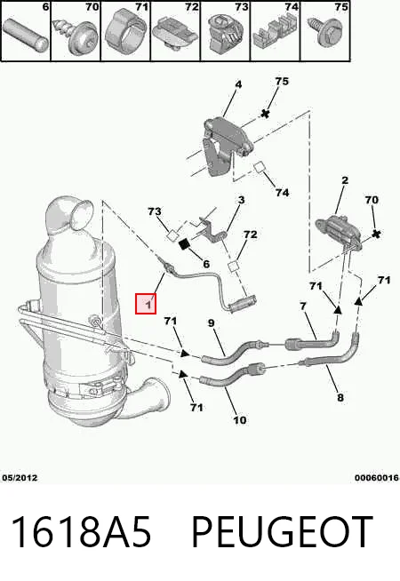 Sensor de temperatura dos gases de escape (GE), de filtro de partículas diesel Fiat/Alfa/Lancia 9651618180 preço, a partir de 21,94 USD