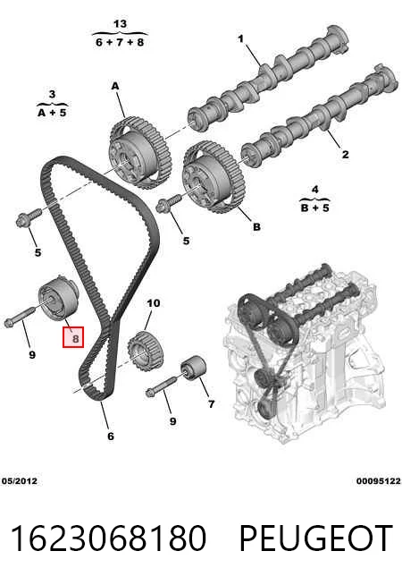 1623068180 Peugeot/Citroen Reguladora de tensão da correia de transmissão