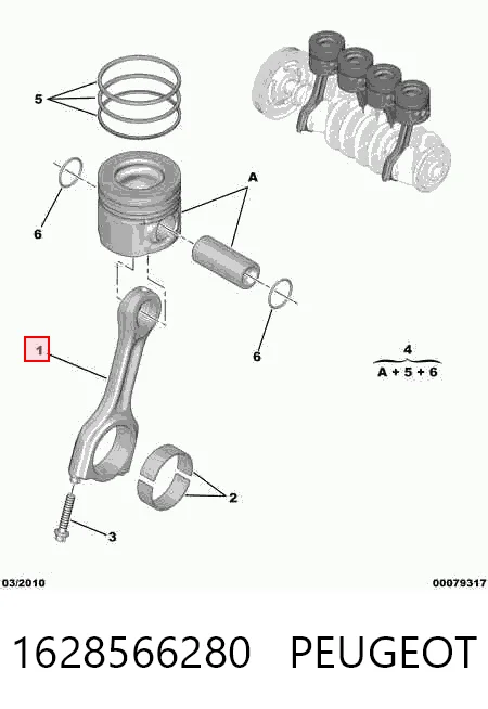 Biela de pistão de motor BMY0807 BMY
