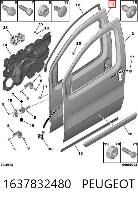 Porta dianteira esquerda Fiat Fiorino  225