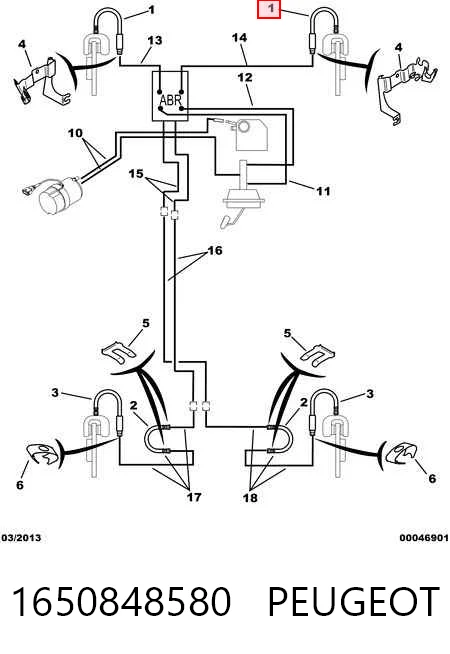 Mangueira do freio dianteira para Peugeot 607 9D, 9U
