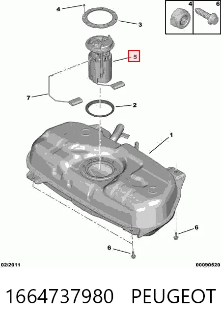 Compre Módulo de bomba de combustível com sensor do nível de combustível Citroen Nemo 