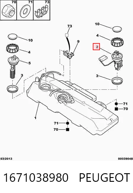 Sensor do nível de combustível no tanque Peugeot 106 II 1 ao melhor preço