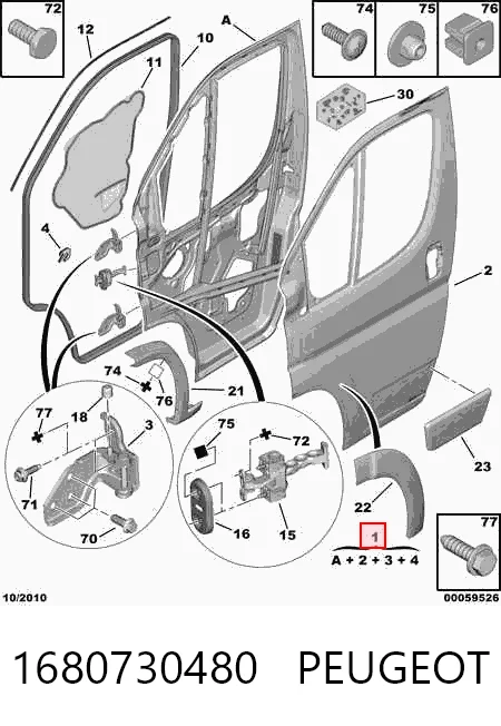 Porta dianteira esquerda Fiat Ducato preço, a partir de 162,81 USD