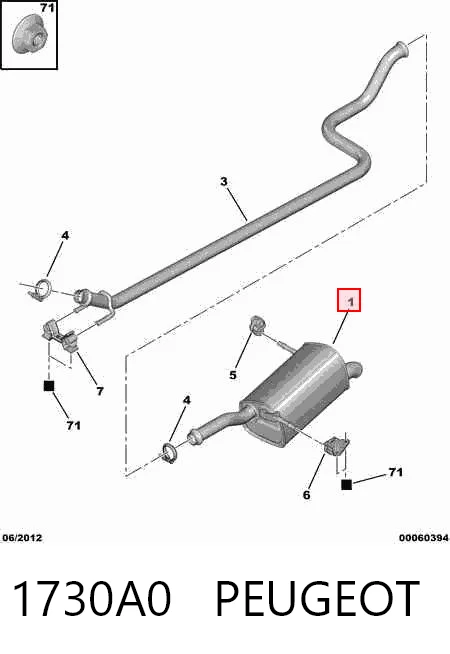 Silenciador, parte traseira Citroen C4  UD ao melhor preço